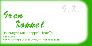 iren koppel business card